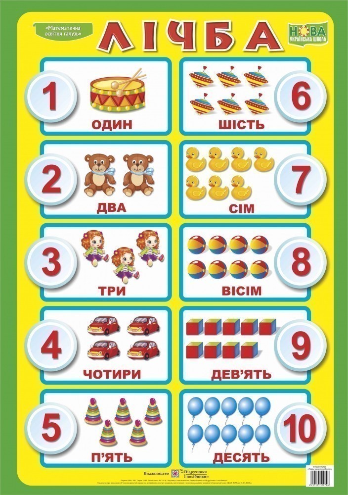 Плакат "Лічба"