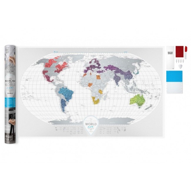 Скретч карта світу "Travel Map Air World" (тубус) (англ)