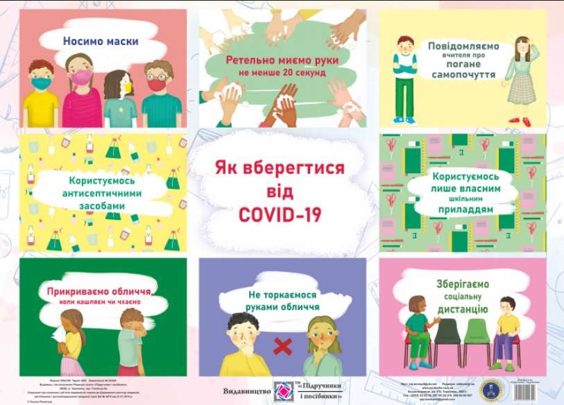 Плакат "Як вберегтися від Covid 19"