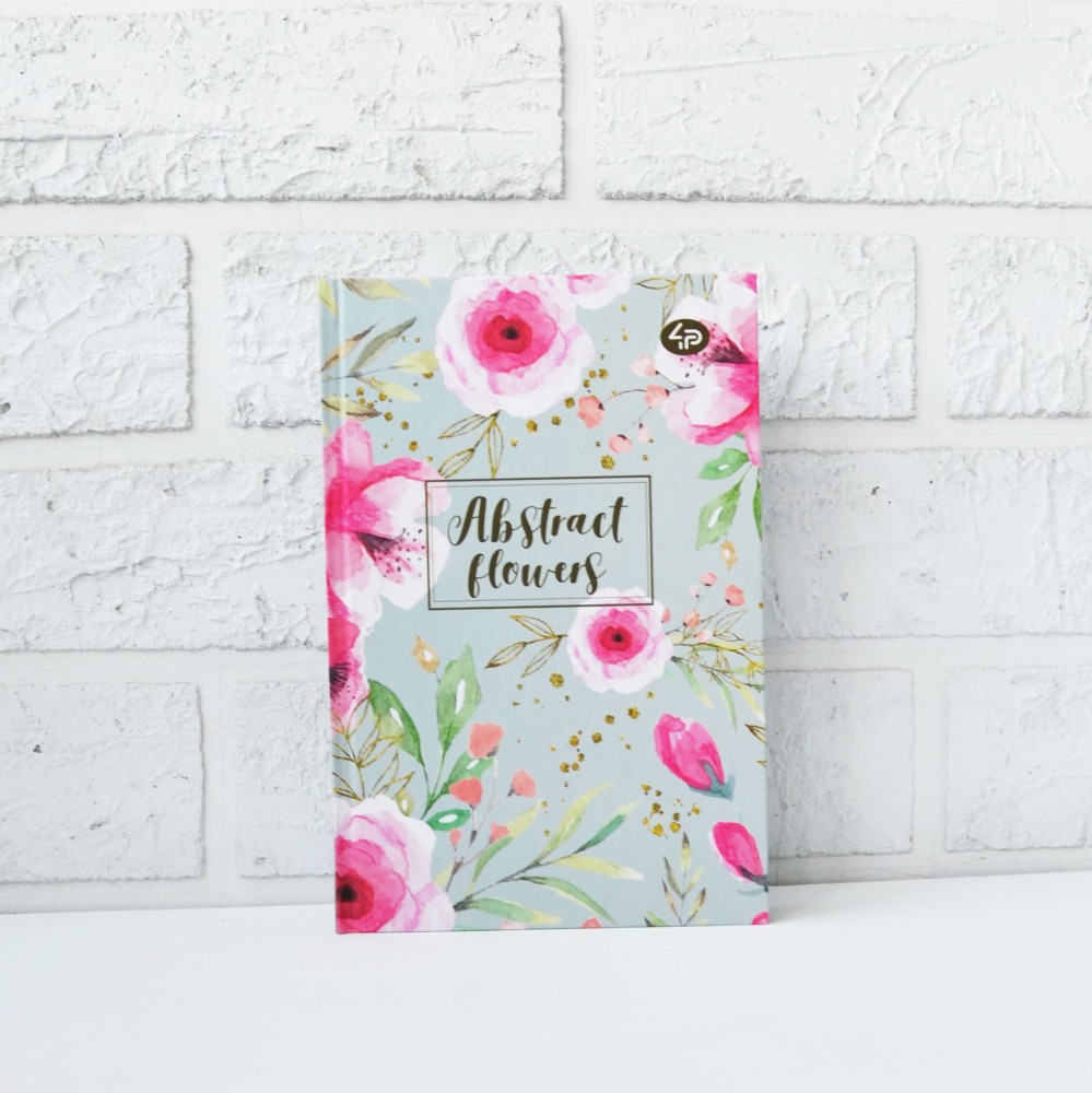 Блокнот "Abstract flowers" green