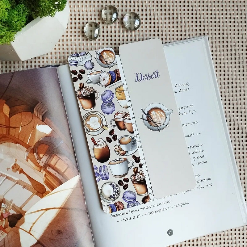 Закладка двухстор. для книги "Dessert"