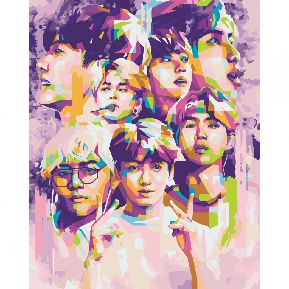 Набір для розпису "BTS. Bangtan Boys" 40*50 см