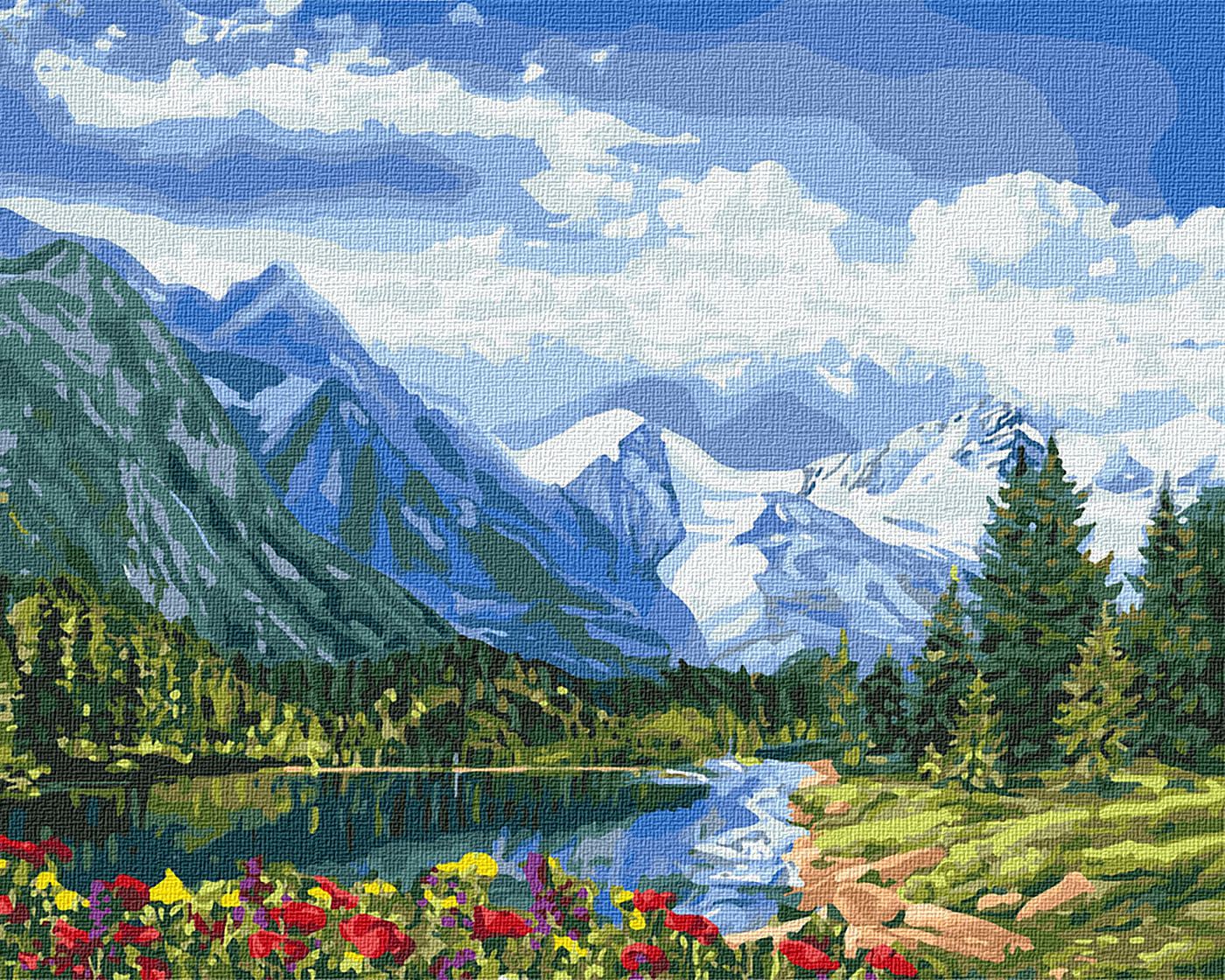 Картина за номерами - Альпійська досконалість 40*50см