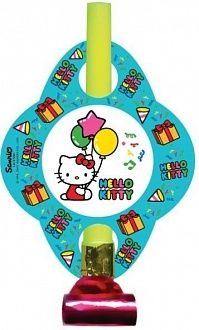 Дудки-язички пластикові з картонним декором Hello Kitty