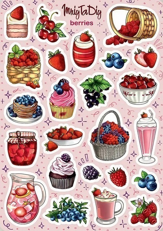 Стікер лист з наклейками "Berries"