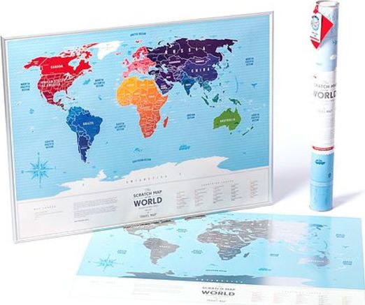 Скретч карта світу "Travel Map Silver World" (тубус)...