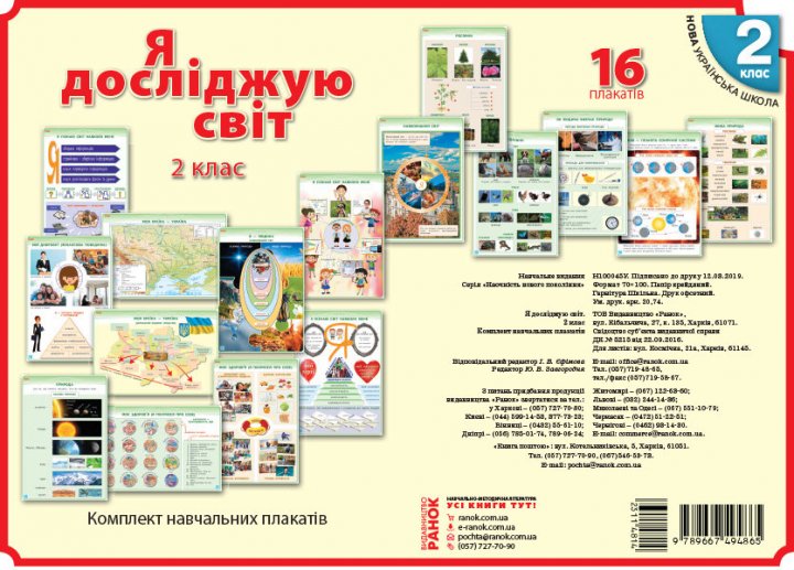 Обкладинка Я досліджую світ. Комплект навчальних плакатів. 2 клас