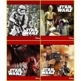 Зошит А5, скоба, 24 арк., лінія, офсет, STAR WARS
