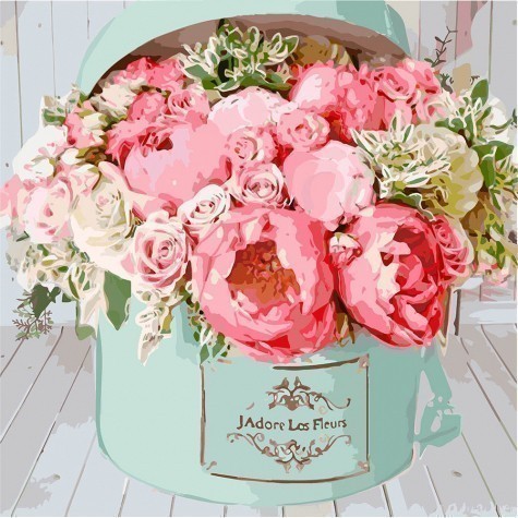 Картина за номерами - Коробочка щастя 40*40см