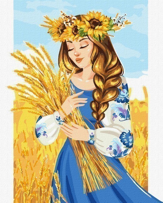 Набір для розпису по номерах. "Моя рідна земля" 40х50см