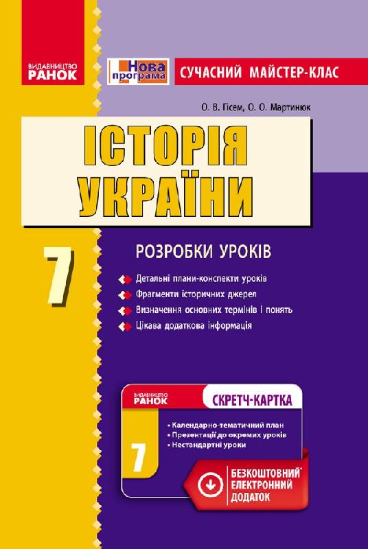Обкладинка Історія України. 7 клас. Сучасний майстер-клас