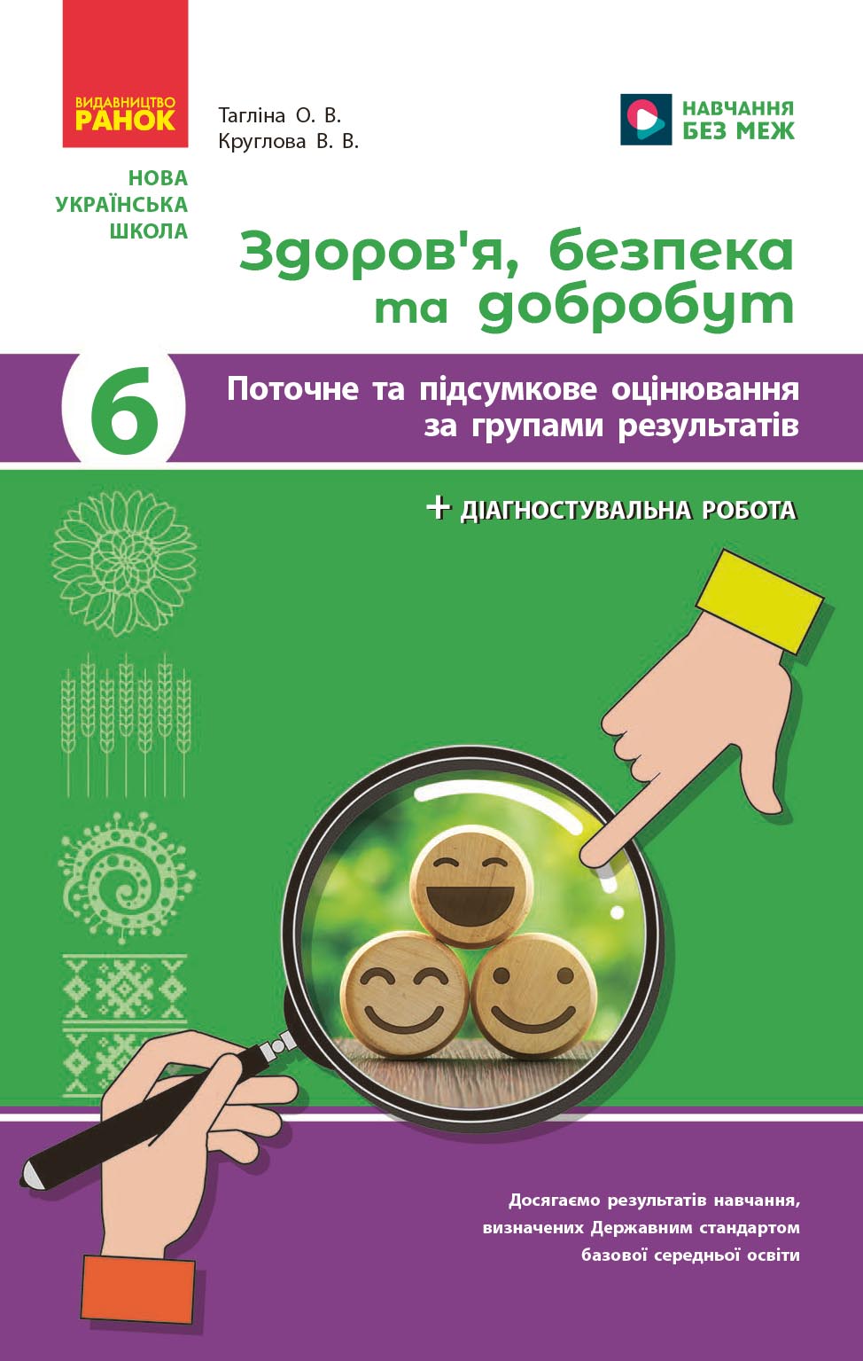 Обкладинка Здоров‘я, безпека та добробут. Діагностувальні роботи. 6 клас