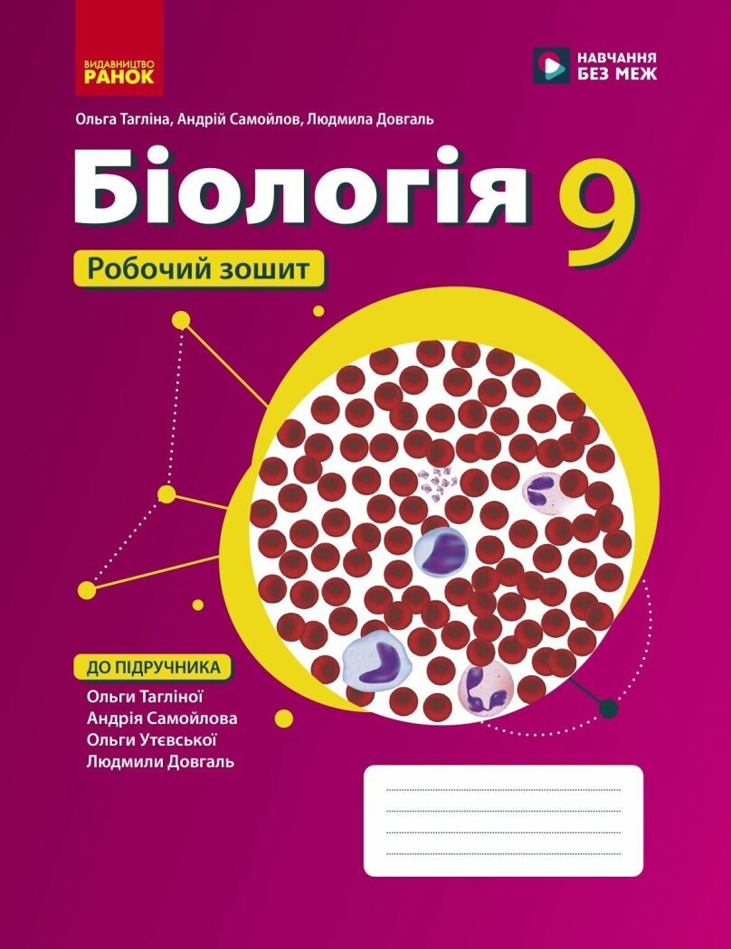 Обкладинка Біологія. Робочий зошит для 9 класу ЗЗСО