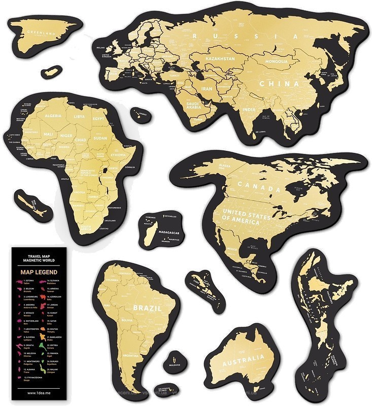 Cкретч карта магнітна "Travel Map Magnetic World" (англ)...