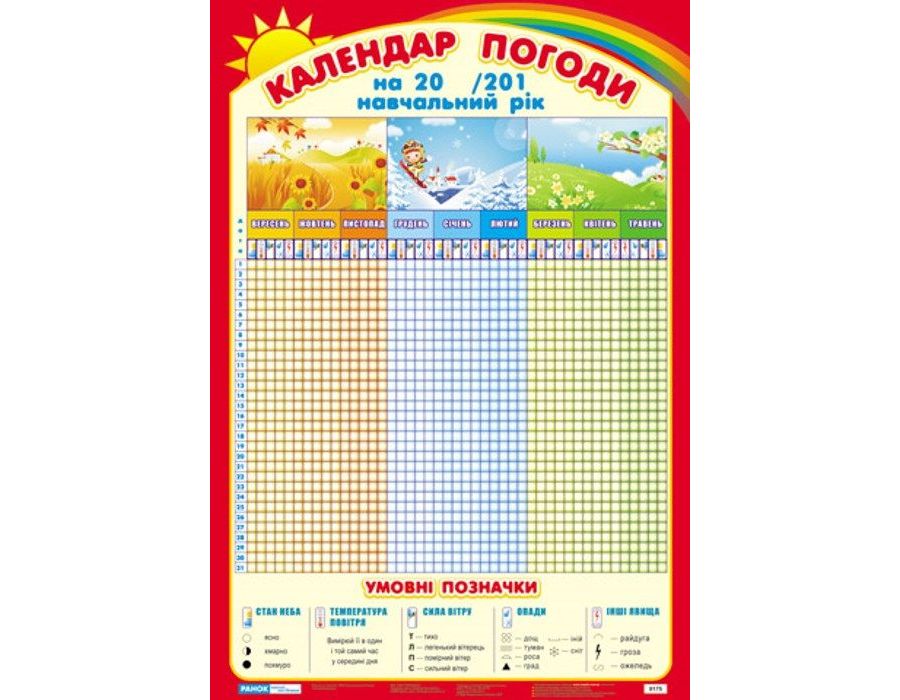 Плакат Календар погоди