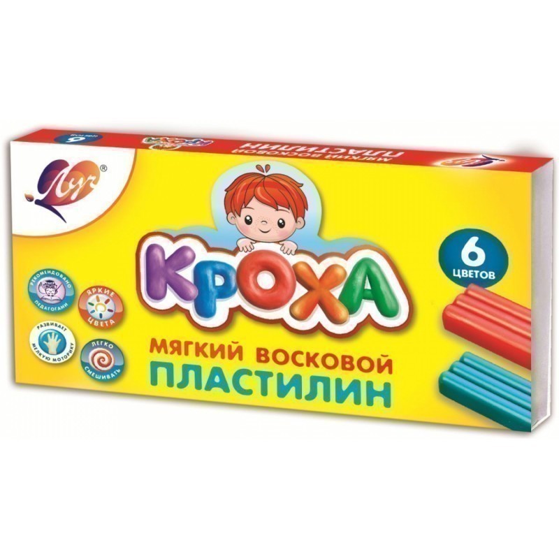 Пластилін 6 кол. 99 г "Крихітка" 12С863-08
