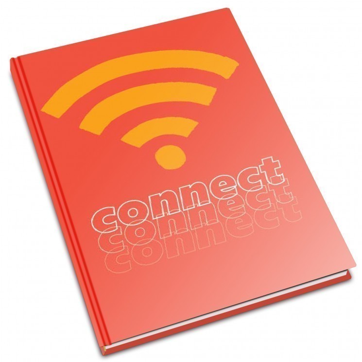 Блокнот А5 Connect Червоний Тверда обкладинка 96 аркушів...
