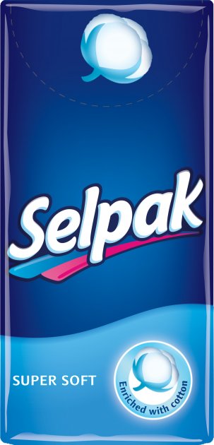 Хусточка кишенькова Selpak гігієніч. стандарт 10*10