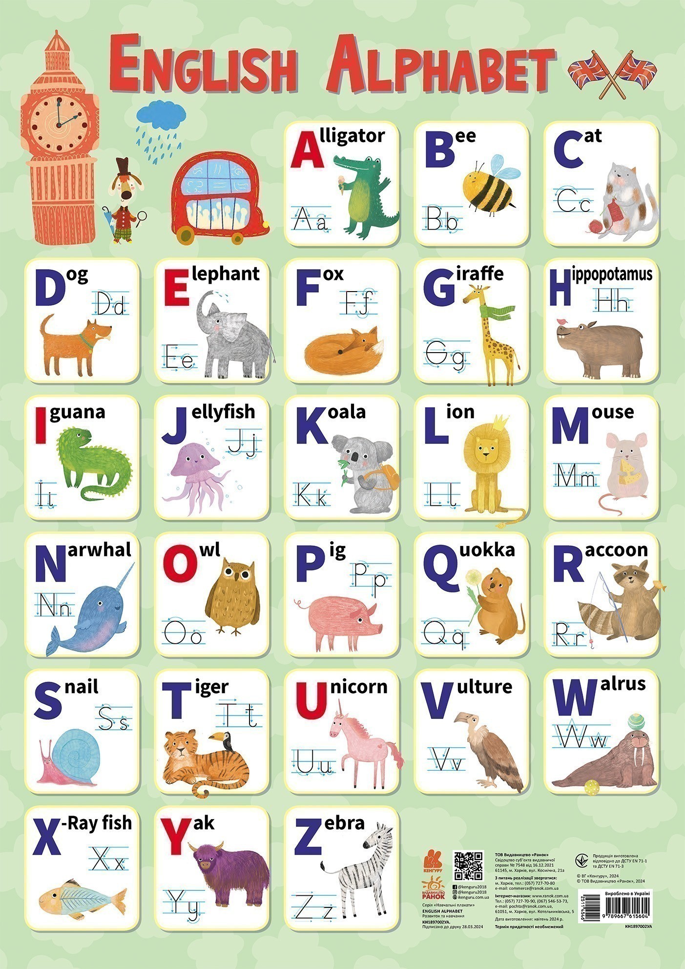 Обкладинка Навчальні плакати. English Alphabet
