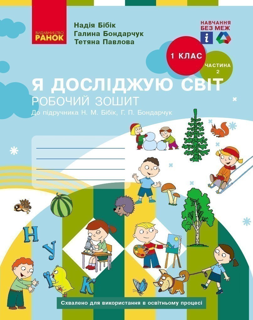 Обкладинка Я досліджую світ. 1 клас. РЗ у 2 ч. Ч. 2