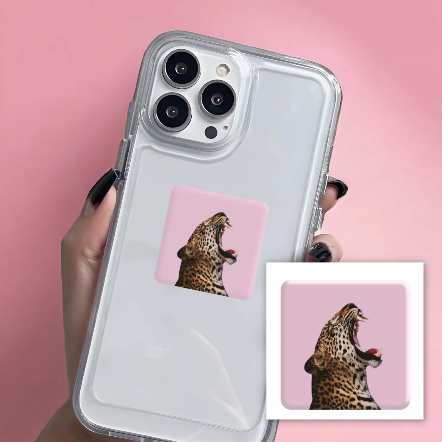 3D-стікер "Pink wild cat"