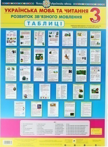 Книга Українська мова та читання. Таблиці. 3 клас