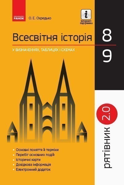 Обкладинка ВСЕСВІТНЯ ІСТОРІЯ. 8-9 класи. Рятівник. 2.0