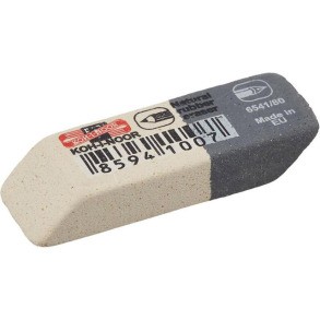 Гумка біло-сіра 4974/80