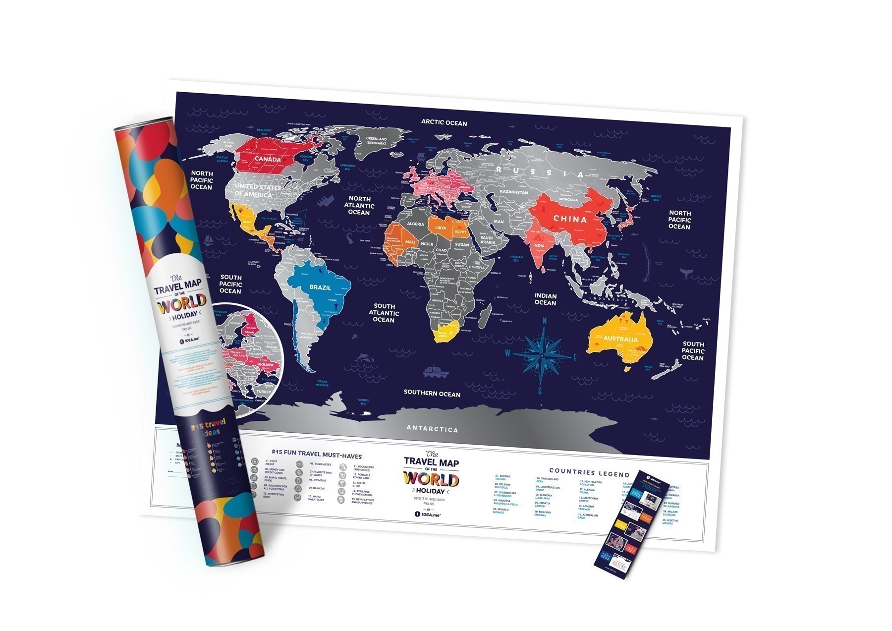 Скретч карта світу "Travel Map Holiday World" (англ)...