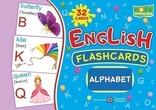 Набор карток ENGLISH Flashcards 40, Овочі та фрукти